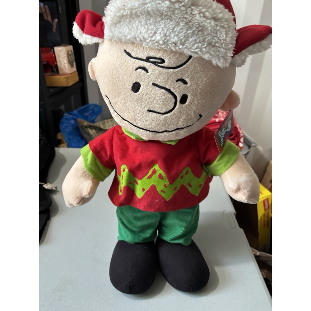 Dandee Peanuts Charlie Brown 21" Door Porch Greeter Plush Christmas‎ NWT